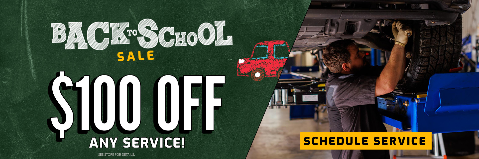 Back to School Sale Service Specials