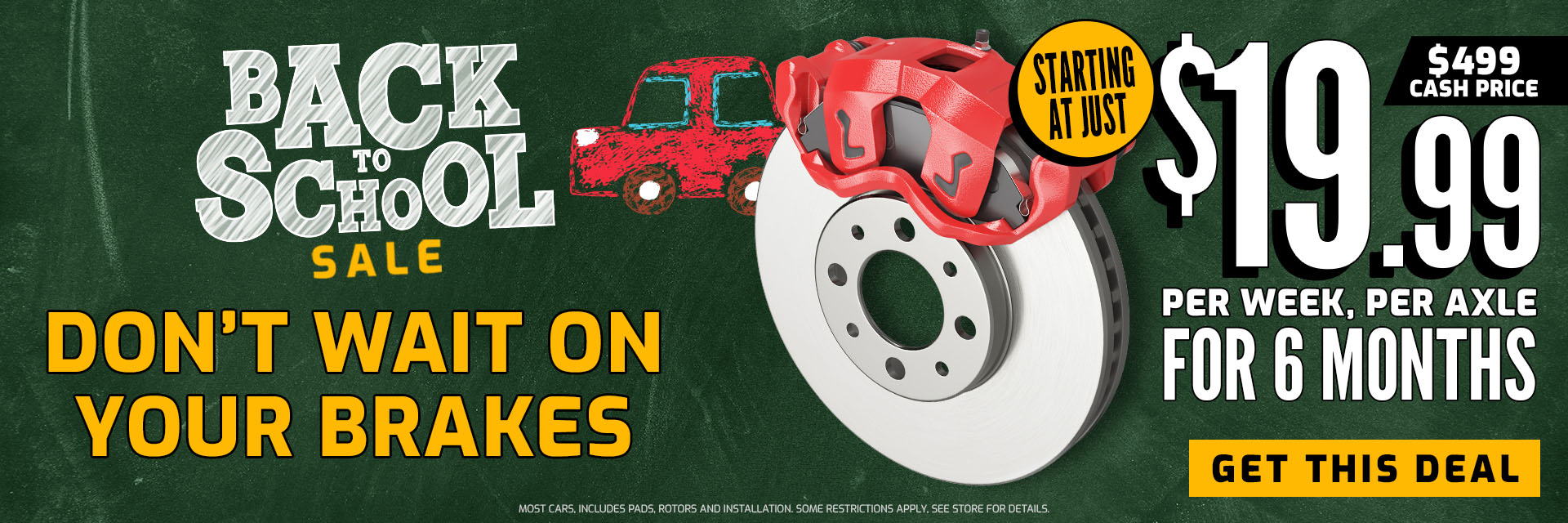 Back to School Sale Brake Specials