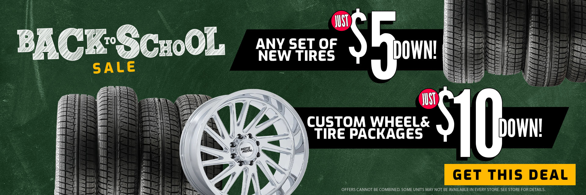 Back to School Sale Reduced Payments on Tires+Wheels