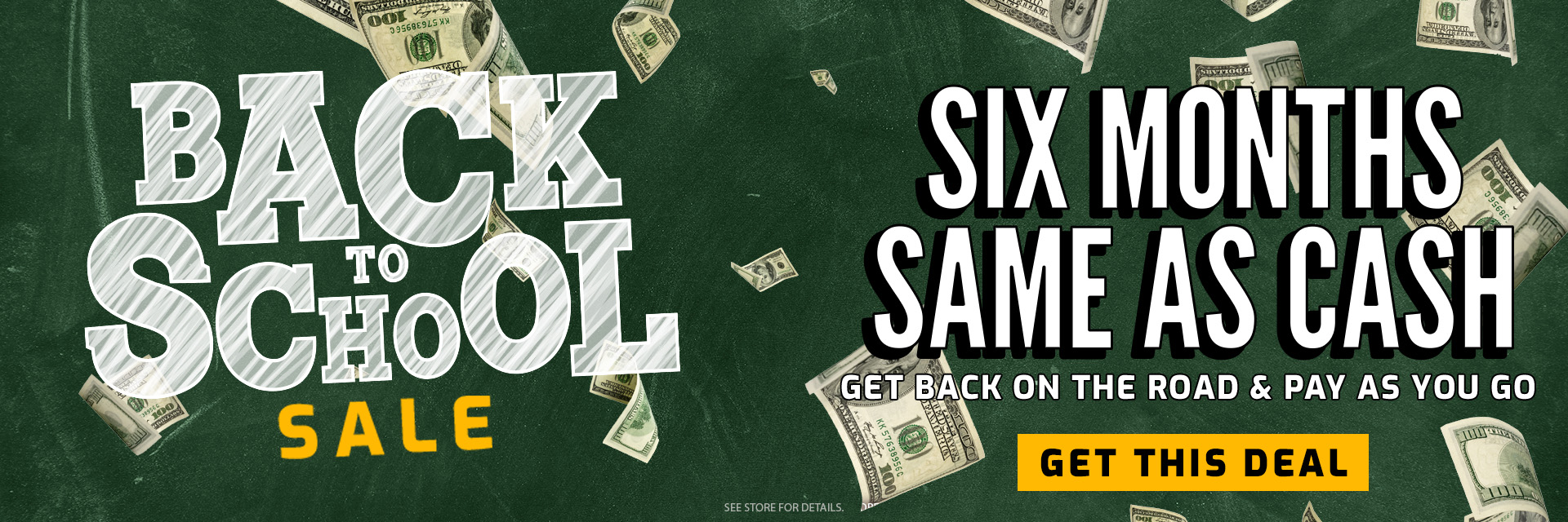 Back to School Sale Six Month Specials